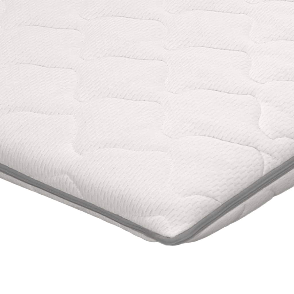 Cubrecolchón de 80 x 200 cm transpirable con espuma viscoelástica de 6 cm, funda lavable, impermeable, antideslizante, higiénico, para dormitorio, cama de invitados, protector de colchón