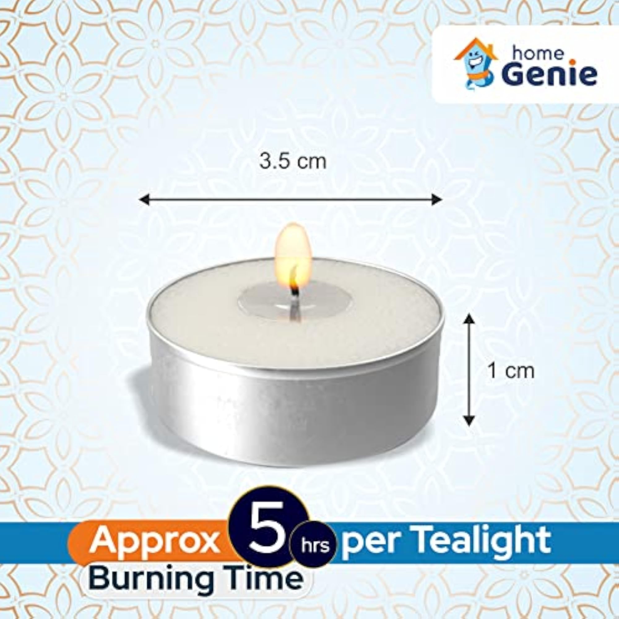 Unscented Tealight Candles, Long Lasting for Home Decoration