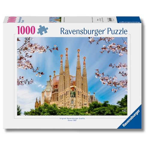 Ravensburger - Puzzle 1000 Pezzi Barcellona | Puzzle Con Foto Con Una Misura Di 70X50 Cm | Regalo Per Adulti E Bambini Da 14 Anni E Più