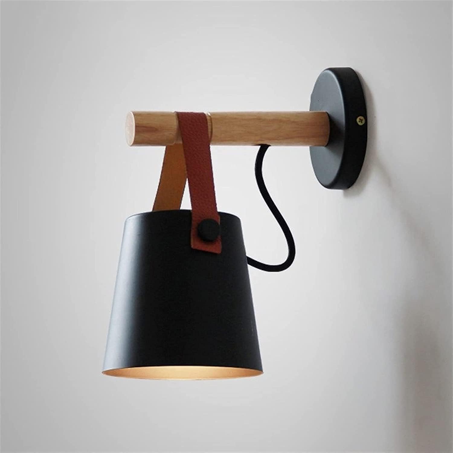 HXYSXHJUO Classic V-intage Sconce Industrial Wooden Wall Lamp Personality LED Iron Lighting Fixture, Pendant Light