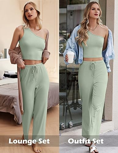 Ekouaer 4 Piece Sets for Women Casual Lounge Sets Summer Vacation Outfits - image 6