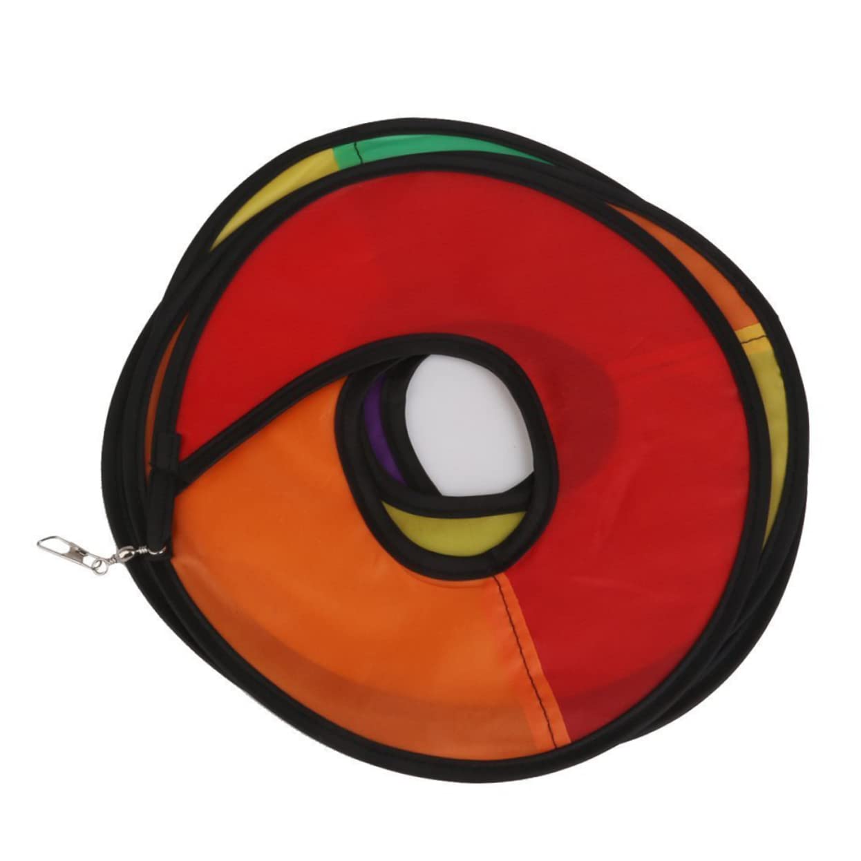 GALPADA Spiral Rainbow Wind Spinner Colorful Lawn Decoration Eye Catching Outdoor Garden Portable Nylon Whirligig for Camping and Festivals