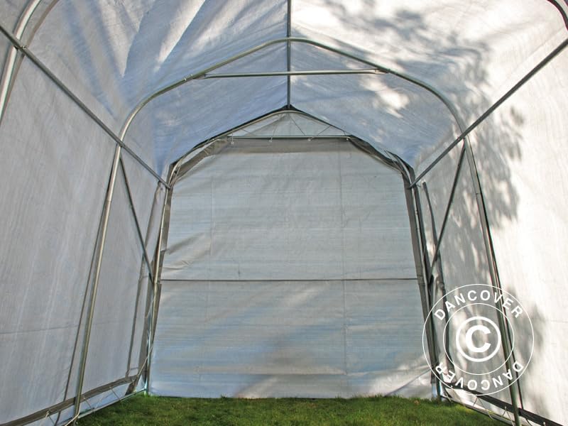 Interior view of the tent frame structure