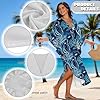 Batyqompu V-Neck Dresses Cover Up for Women, Batwing Sleeve Womens Dresses Oversized, Long Maxi Kaftan Dress for Spring Summer, Coral Fish Print Blue #4