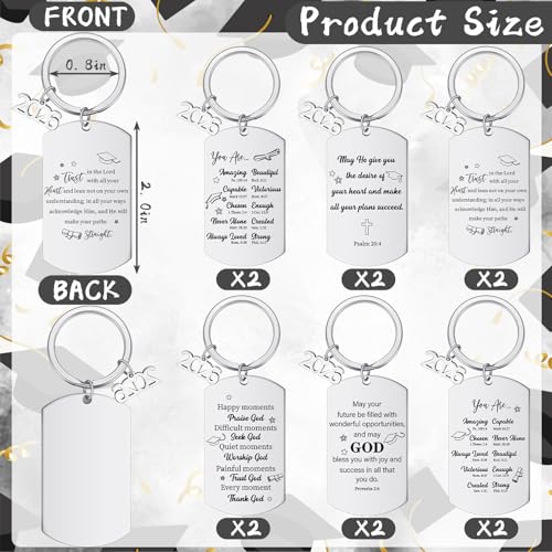 Image of Landical 12 Pcs Graduation Gifts for Her Him Class of 2026 Gifts Keychain Bulk for College High School Gifts for Women Men