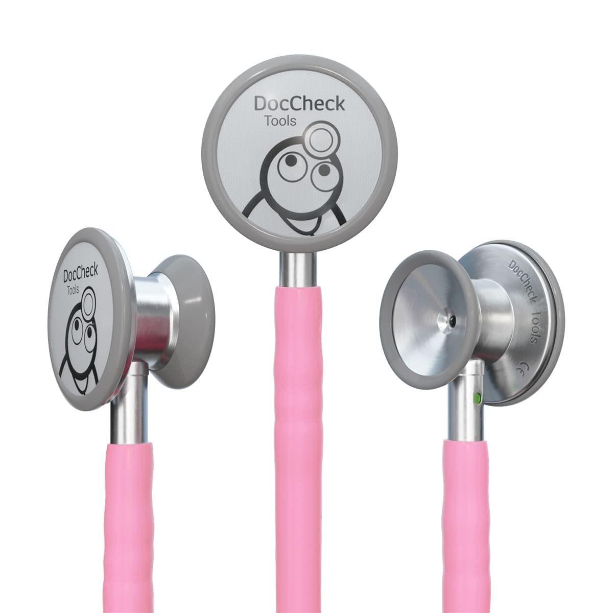Kinder-Stethoskop "Lausch mini“ für Pädiater – Edelstahl-Doppelkopf-Bruststück, Präzise Akustik, Anpassbare Ohrbügel, Inkl. Namensschild & Ersatzteil-Set, Latexfrei (Pink)