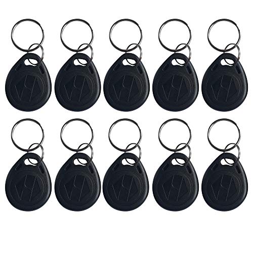 LEXI 100pcs 125KHz Proximity ID Card RFID Keyfobs Token Tag for Door Entry Access Control System TK4100/EM4100 ABS Key fob Cards for Security Lock Wholesale(100 Black ID)