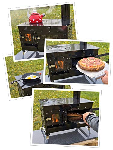 Foto von Outdoor-Küchenofen ROSALIE - Garten-Kamin Gartenküche Pizzaofen Zeltofen Gartenofen