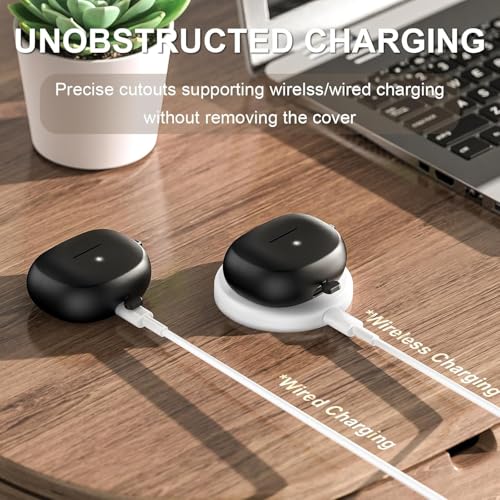 Image of Silicone Cover Compatible with Bose Ultra Open Earbuds Case Cover, Compatible with Bose Earbuds case Cover, Shockproof Protective Pouch - Black