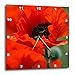 3dRose dpp_29205_1 Beautiful Red Poppy-Wall Clock, 10 by 10-Inch