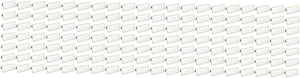 OUNONA 4sets 50pcs Decorative Table Cards with Foil Edges Elegant Place Cards for Weddings Parties and Events Chic Design and Easy to Write Table Accessory 50pcs*4