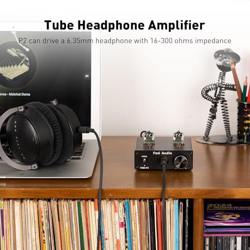 Fosi Audio P2 Röhren Kopfhörerverstärker Vakuumschlauch Vorverstärker Mini Hi-Fi Stereo Audio...