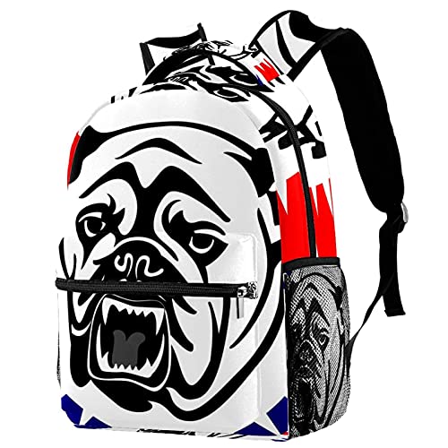 Sac à dos décontracté à motif bouledogue pour alléger vos journées de femme active