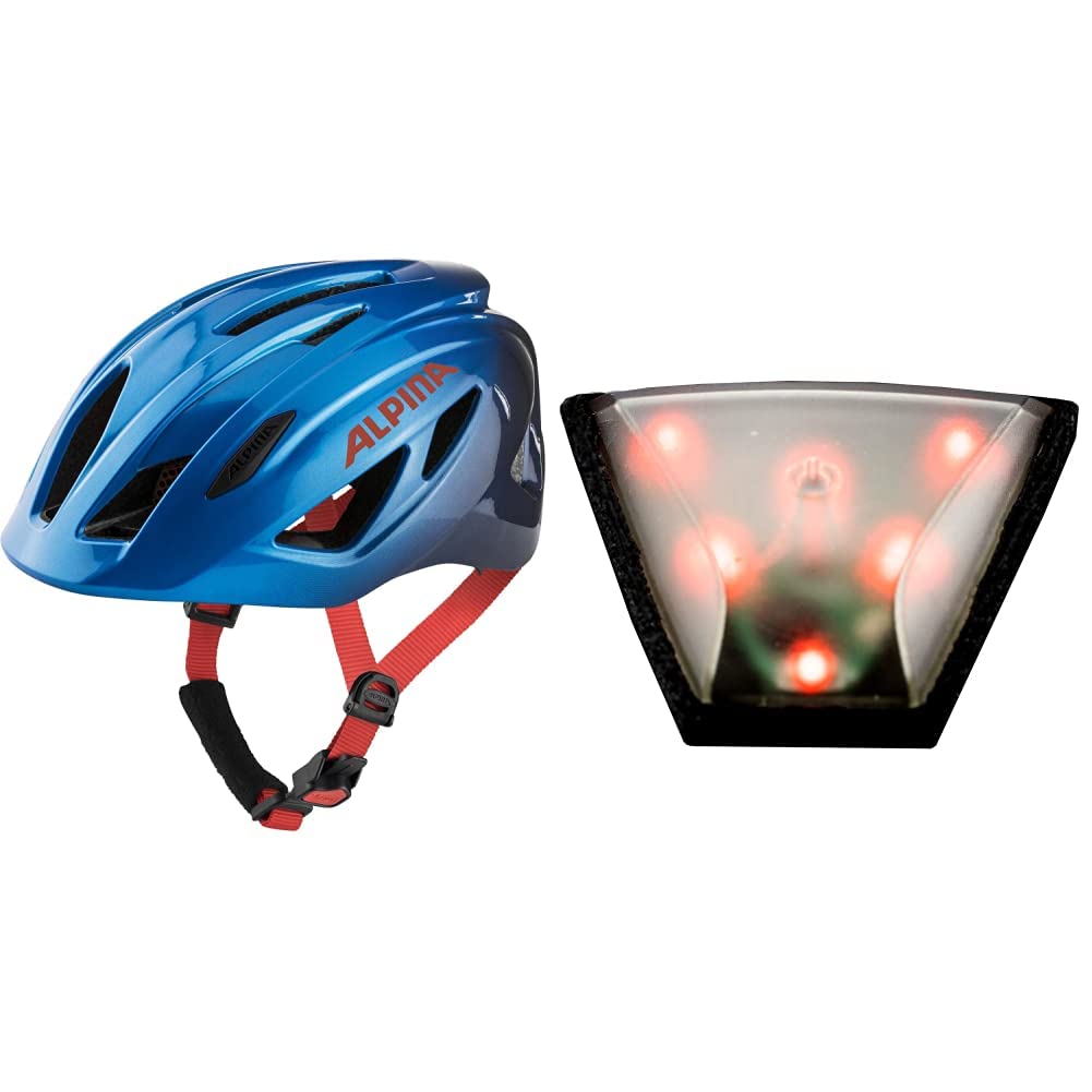 ALPINA PICO - Leichter, Optimal Klimatisierter & Bruchfester Fahrradhelm Mit Fliegennetz Für Kinder, 50-55 cm & Plug-IN-Light
