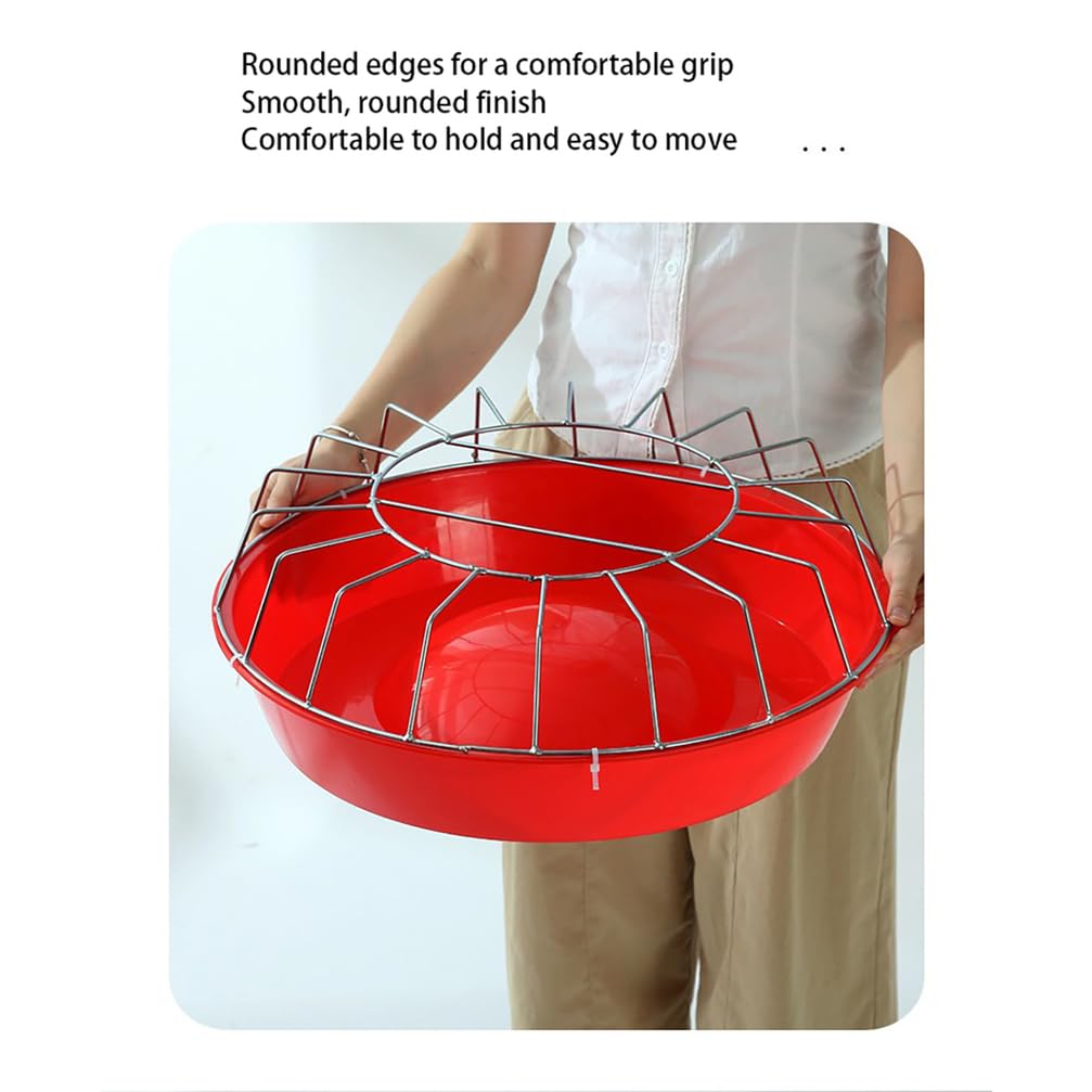 Comedero para gallineros, comederos para aves de corral para exteriores, comedero de compartimento redondo para patos, pájaros, aves de corral, accesorios para gallineros