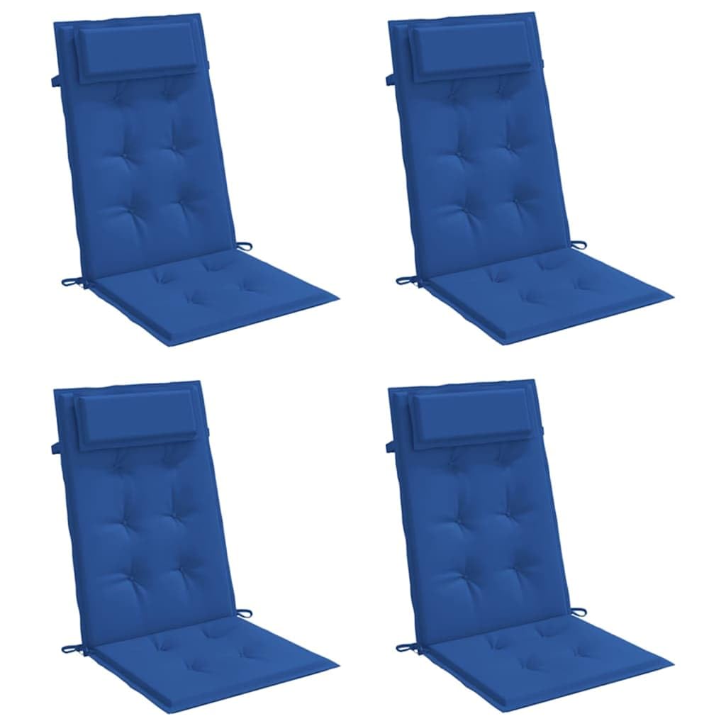vidaXL Cuscini Sedia con Schienale Alto 6 pz Blu Reale Tessuto Oxford