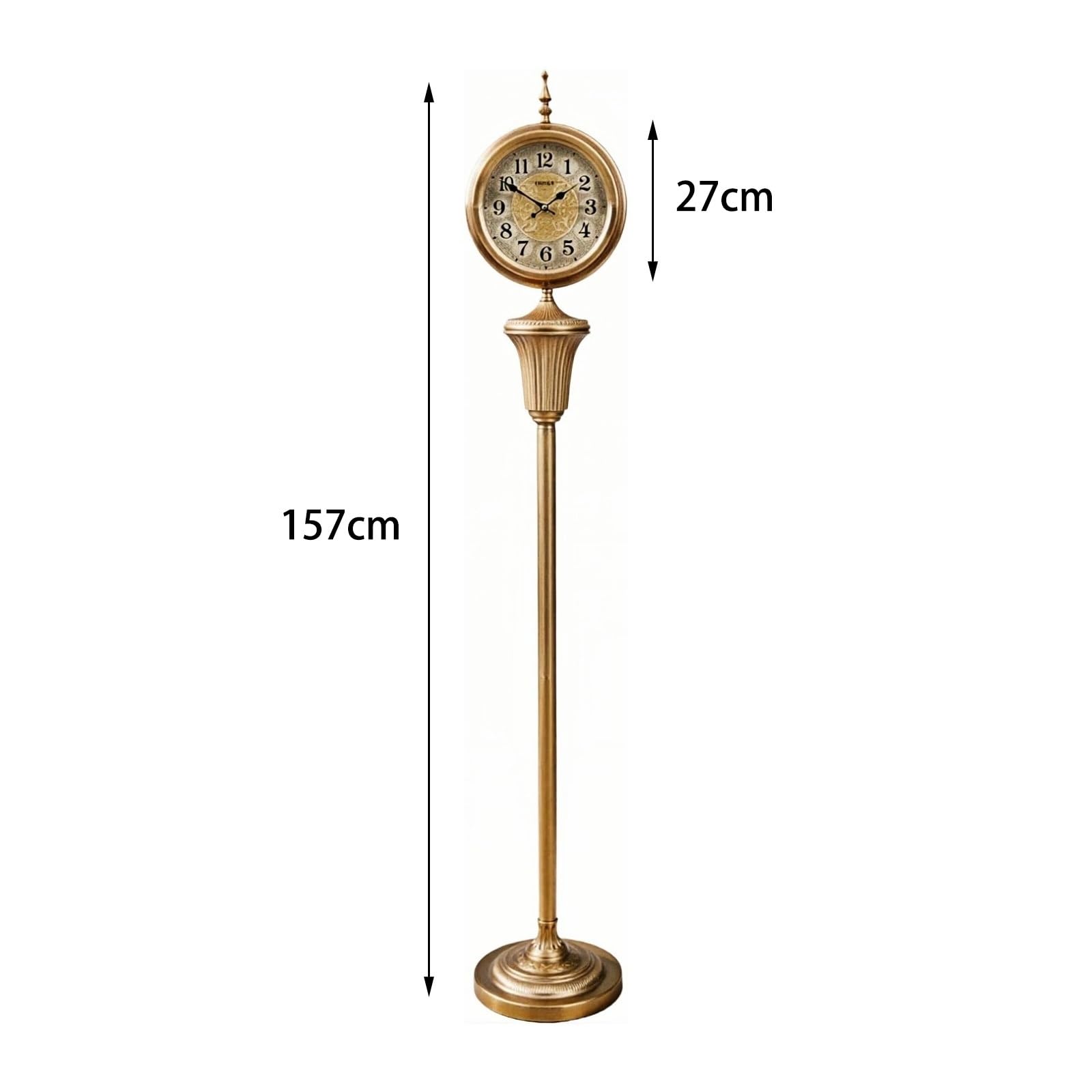 Decoración Reloj de pie Metal Decorativo silencioso