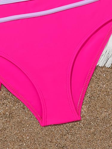 Image of Girls Swimsuits 3 Piece Bathing Suit Bikini Set with Sporty Shorts and Sunglasses Beach Swimwear for Girl 8-15 Years