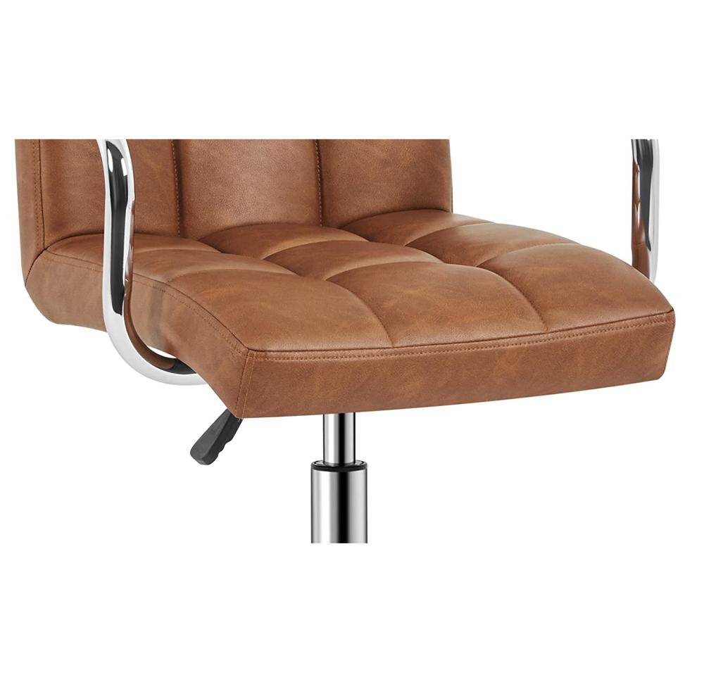 Amazon.com: Yaheetech PU Leather Comfortable Office Desk Chair Mid