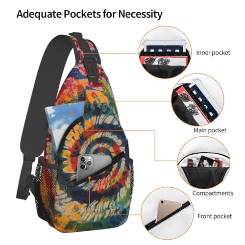 Bolso Pequeño Bandolera para Senderismo Unisex Negro miniatura 4