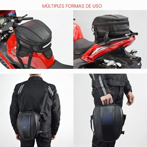 Sillín multifuncional para moto JFG RACING y bolsa de equipaje impermeable 5