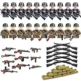 DOKLY WW2 Mini Soldier Figures Set(50pcs World War II American German Army Battle Playset) REV2