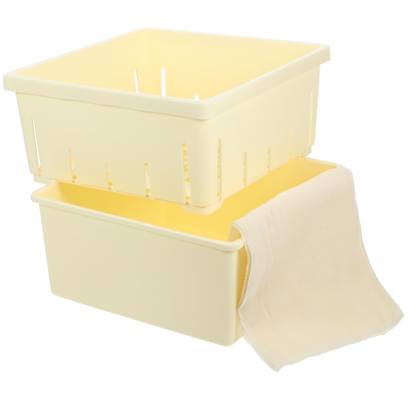 Garneck Ergonomic Tofu Press Mould Kit 3pcs Bean Curd Maker Effortless Tofu Straining for Homemade Milk Yogurt