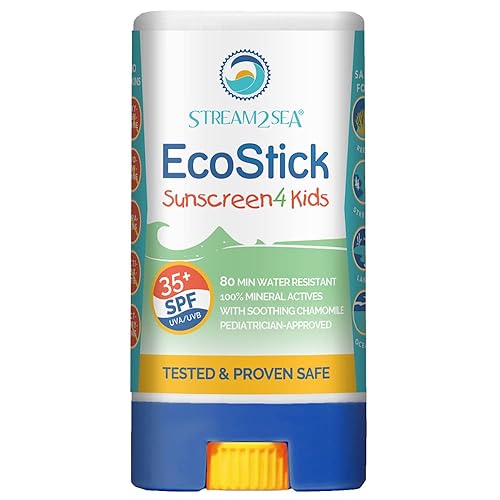 Miniatura 10 de STREAM 2 SEA EcoStick SPF 35 - Protector solar mineral en barra, resistente al sudor y al agua, aprobado por la USDA, biodegradable sin parabenos y