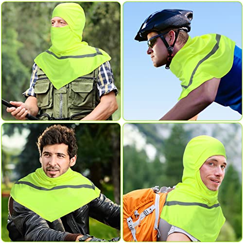 Image of Seematn 4 Pcs Balaclava Sun Men Face Mask UV Protection with Reflective Strip for Construction Work Neck Covers Summer