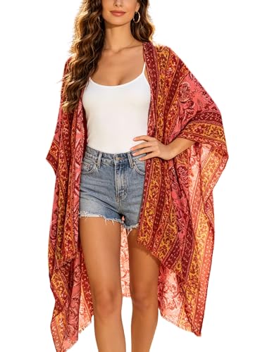 Image of Breezy Lane Kimonos for Women Swimsuit Coverups Beach Cover Up Swimwear Cardigan Summer
