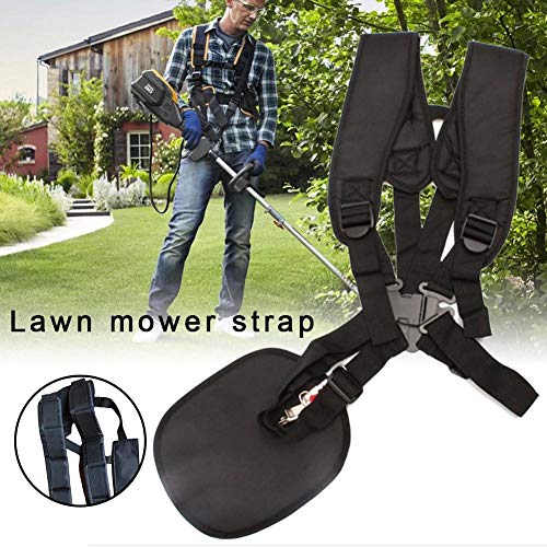 Corwar Black Comfort Strap Double Shoulder for lawn mower,Trimmer Shoulder Strap for Brushcutters/Trimmers/Strimmer Harness,Brush Cutter Nylon Belt Distributing More Weight for Your Shoulder upgrade