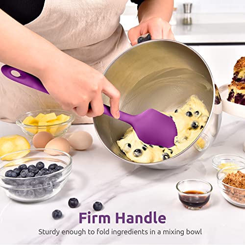 14In Extra Large Silicone Spatula: U-Taste 600ºf Heat Resistant Flexible Silicon Mixing Stirring Cooking Scraping Baking Bowl Scraper Seamless Spreader For Kitchen Nonstick Cookware (Purple) #TOP4