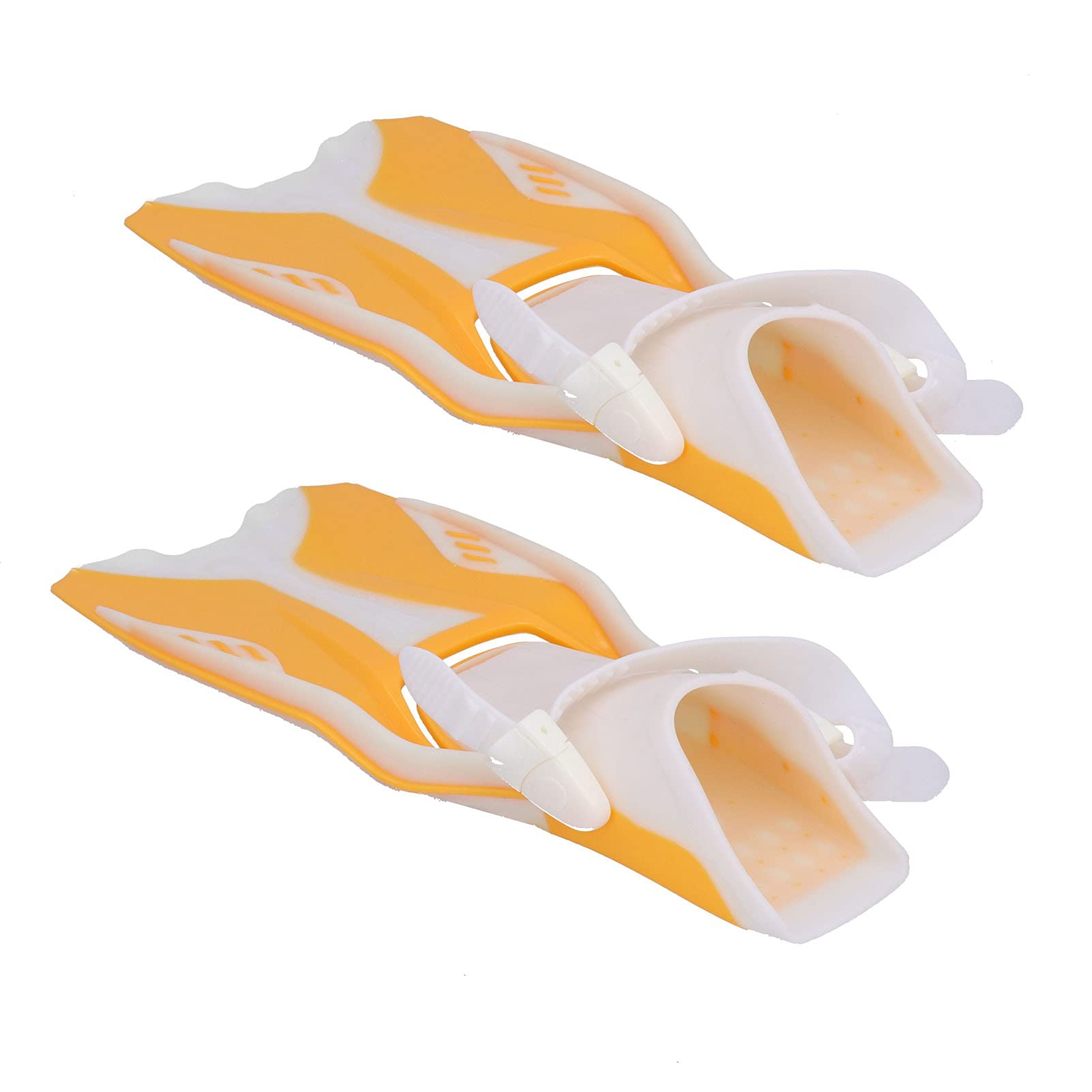 Aletas de natación Ajustables con Correas de Ajuste rápido para Snorkel y Buceo, cómodas Aletas de Buceo de talón Abierto con Hoja Larga para una propulsión eficiente