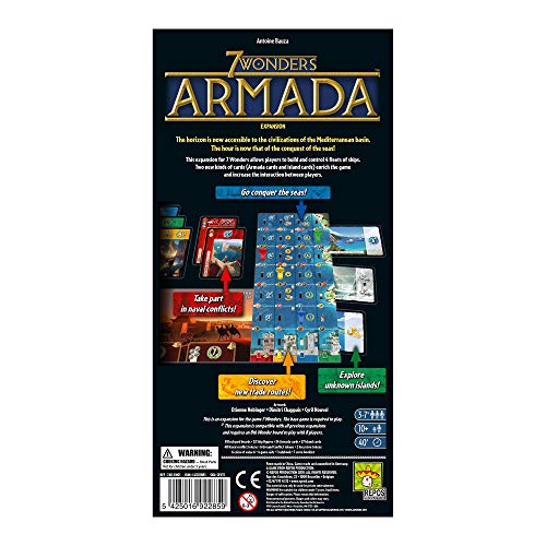 Asmodee 7 Wonders Armada Expansion - Juego de Estrategia para Niños y Adultos, Edades 10+, 3-7 Jugadores, 40 Minutos de Juego miniatura 2
