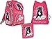 Produktbild My Little Friend Hund Buldog Ranzen Schulrucksack Schulranzen Federtasche Federmappe Schuhbeutel Turnbeutel 3 teiliges Set Schulset rosa
