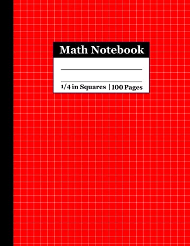 Math Notebook 4x4 Quad Ruled Graph Paper Composition Notebook: Graph Paper Notebook 1/4 inch gray squares Size 8.5x11 Inches 100 Pages: Blank Quad ... Notebook (Graph Paper Composition Notebook)
