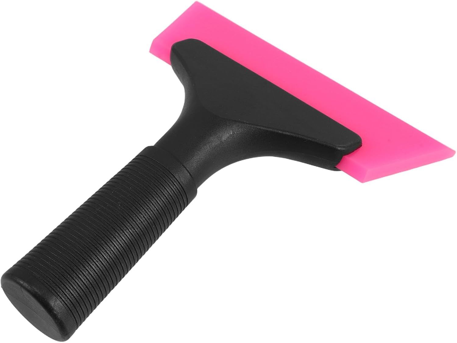 Small Car Squeegee Scraper with Soft Rubber TPU Blade, Pink Handheld Window Tint Tool for Windshield and Glass Cleaning, Compact Auto Water Wiper for Vehicle Exterior Care