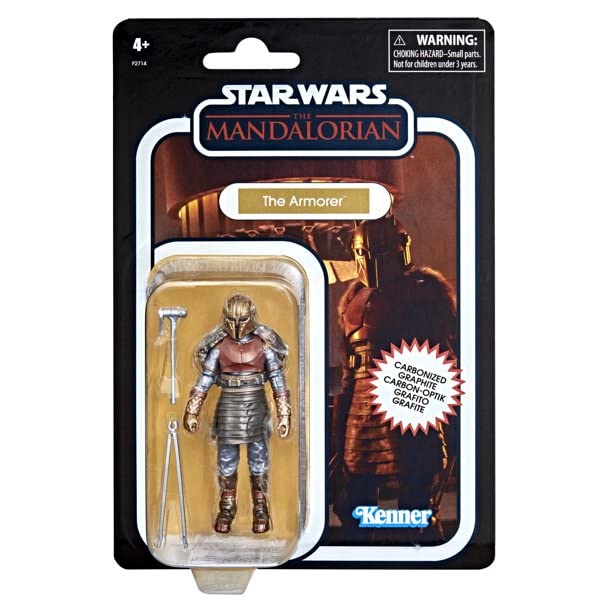 Star Wars Vintage Collection The Mandalorian Carbonized Collection 3.75" Figures (The Armorer), Metallic