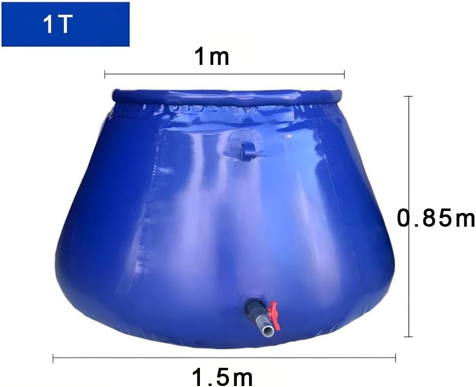 Foldable Portable Soft Water Bag PVC Water Storage Containers, Large-Capacity Foldable Water Bladder Tanks Container, Portable Flexible Water Reservoir, for Gardening Agricultural Outdoor Construction