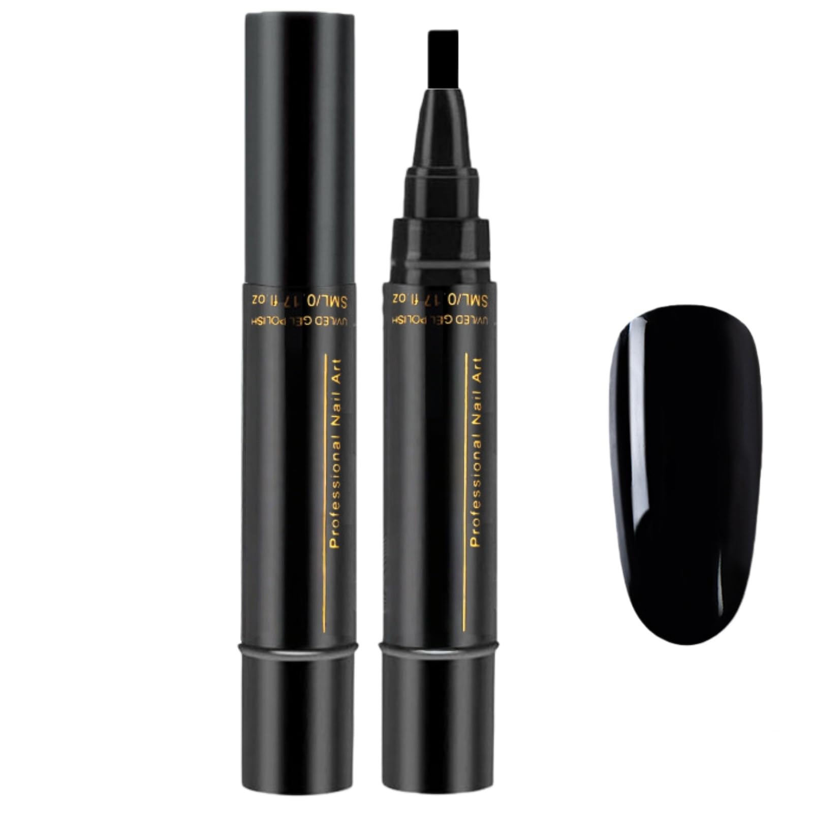 Nagellack Stift,3 In 1 Gel Nail Arts Pen,Gel Nagellackstifte,3-in-1 Schnelltrocknende Nagelkunst-Pens,Langhaltend & Bruchfest für DIY Maniküre zu Hause,Benötigt UV-Lampe