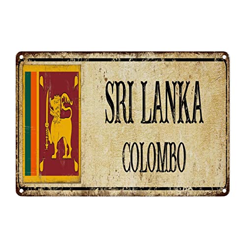 Drapeau du Sri Lanka cadeau voyage souvenir Colombo panneau alu