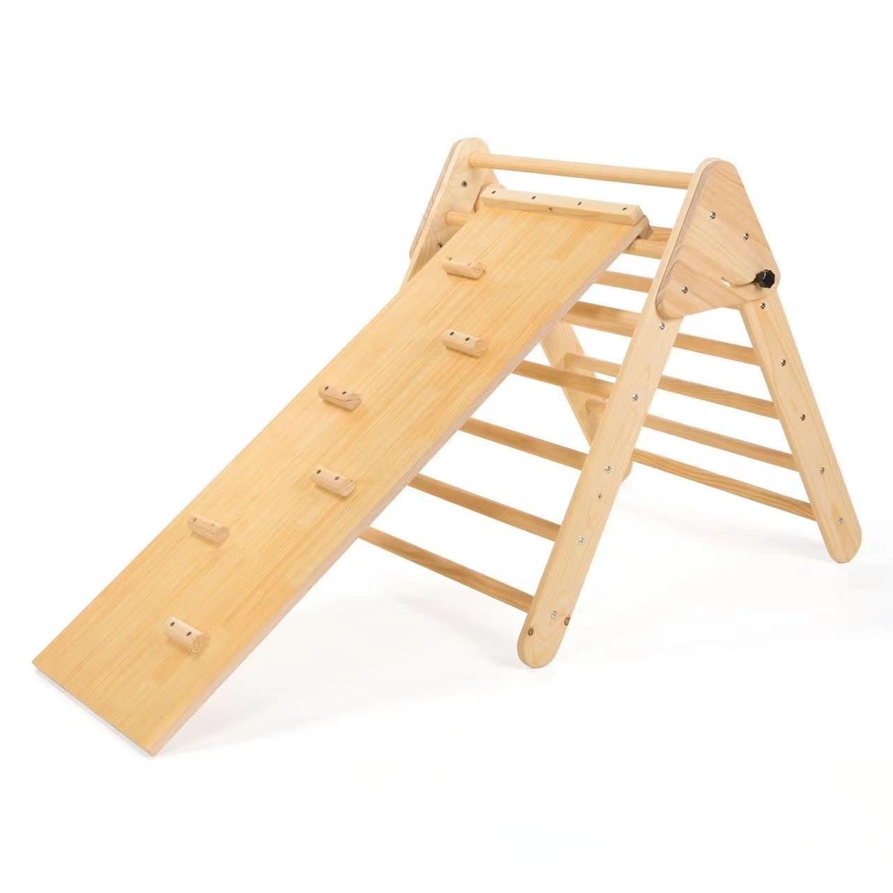 COOLBABYSolid Wood Children's Climbing Triangle Indoor Household Small  Family Amusement Park Baby Climbing Slide Combination Folding Frame