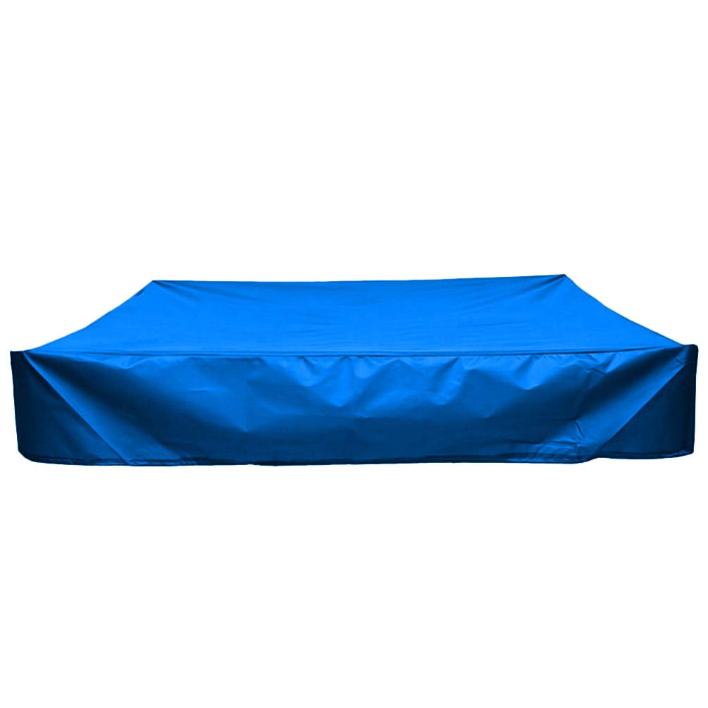 Angoily Sandbox Cover with Drawstring Square Waterproof Sandpit Cover, 180x180cm Sandpit Pool Oxford Cloth Beach Sandbox Canopy (Blue)