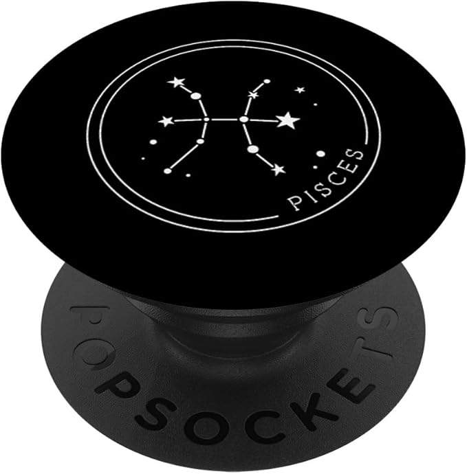 Pisces Zodiac Star Sign Constellation Horoscope Symbol PopSockets Adhesive PopGrip