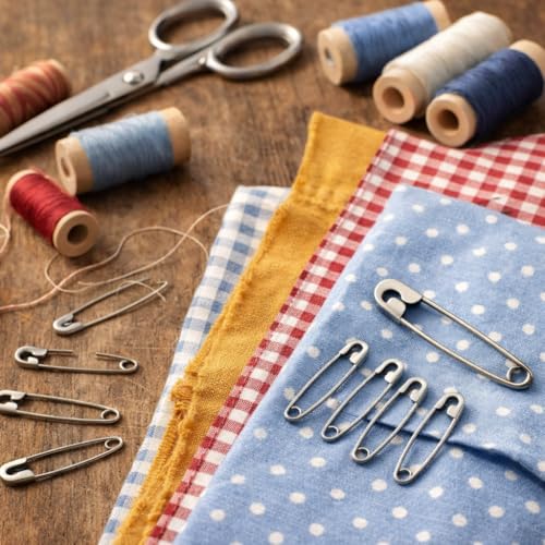 100x Stück Sicherheitsnadeln Mix - Klein & Groß - Safety pins Nadeln Set - Verbandklammern zum Nähen & Schneidern
