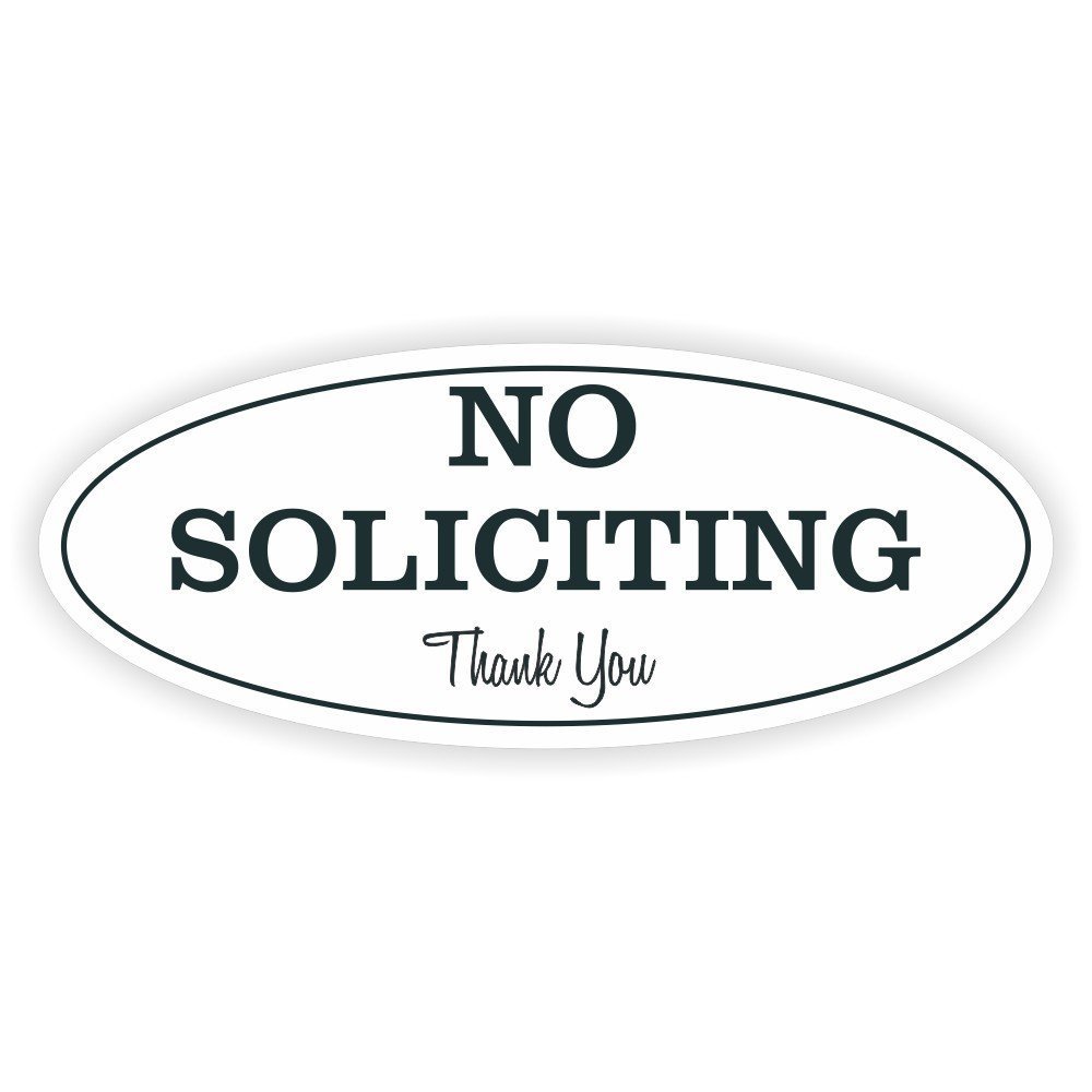 Amazon.com : Oval No Soliciting Sign (White) Small : Office Products amazon-com-oval-no-soliciting-sign-white-small-office-products