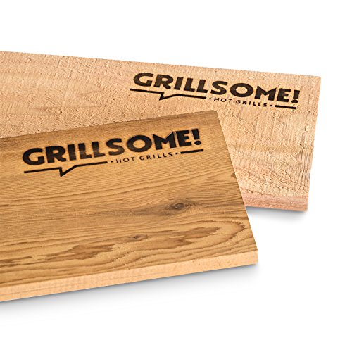 4 Smoking Boards Made of Canadian Cedar Wood (40 x 14,5 x 1.5 cm)