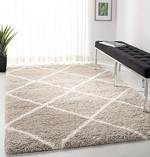 Image of Modern Micro Fiber Rug /Carpet for Hall, Bedroom, Kichen, Kids Room, Baby Room Etc.Color-Beige N Ivory Size 4x6 feet