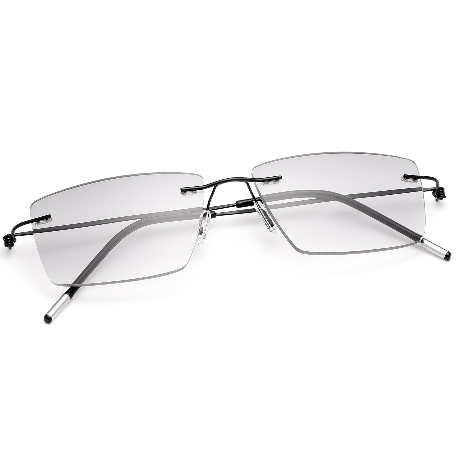 Okulary do czytania Progresywne Multifocus okulary przeciwsłoneczne niebieskie światło blokujące soczewki wieloogniskowe nieoślepiające czytniki komputerowe, czarny, 1.0