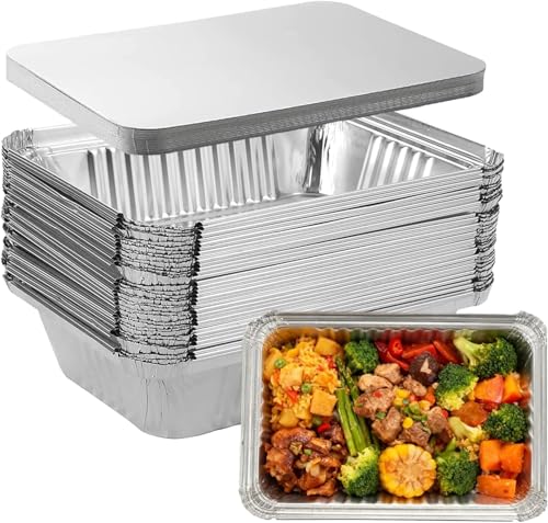 Kmandaovirex 20 PACK Aluminum Foil Pans with Lids (8.5